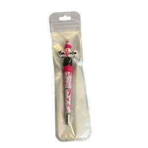 Believe Breast Cancer Ribbon Beaded Handmade Pen